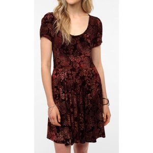 Minkpink Russian Roulette Velvet Skater Dress